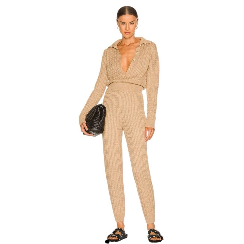 L’Academie x Revolve - Elowen Sweater Jumpsuit in Taupe Sz S